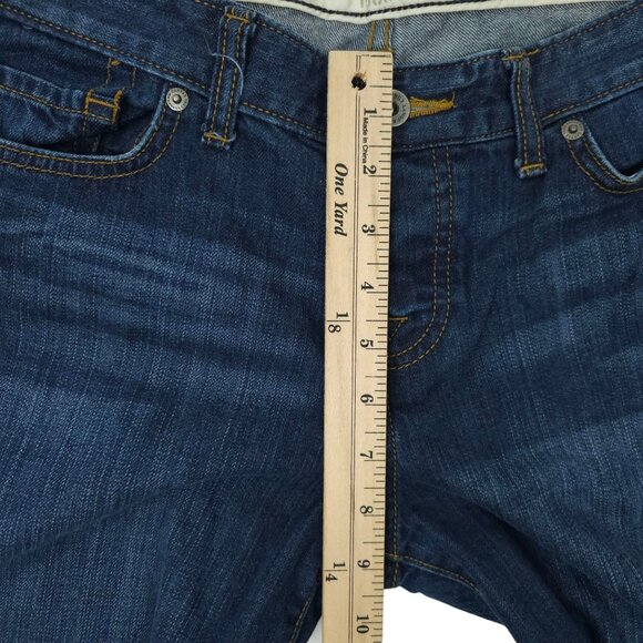 Lands End Canvas Boyfriend Fit Jeans Womens Size 31 Button Fly Medium Wash Denim - Picture 4 of 15